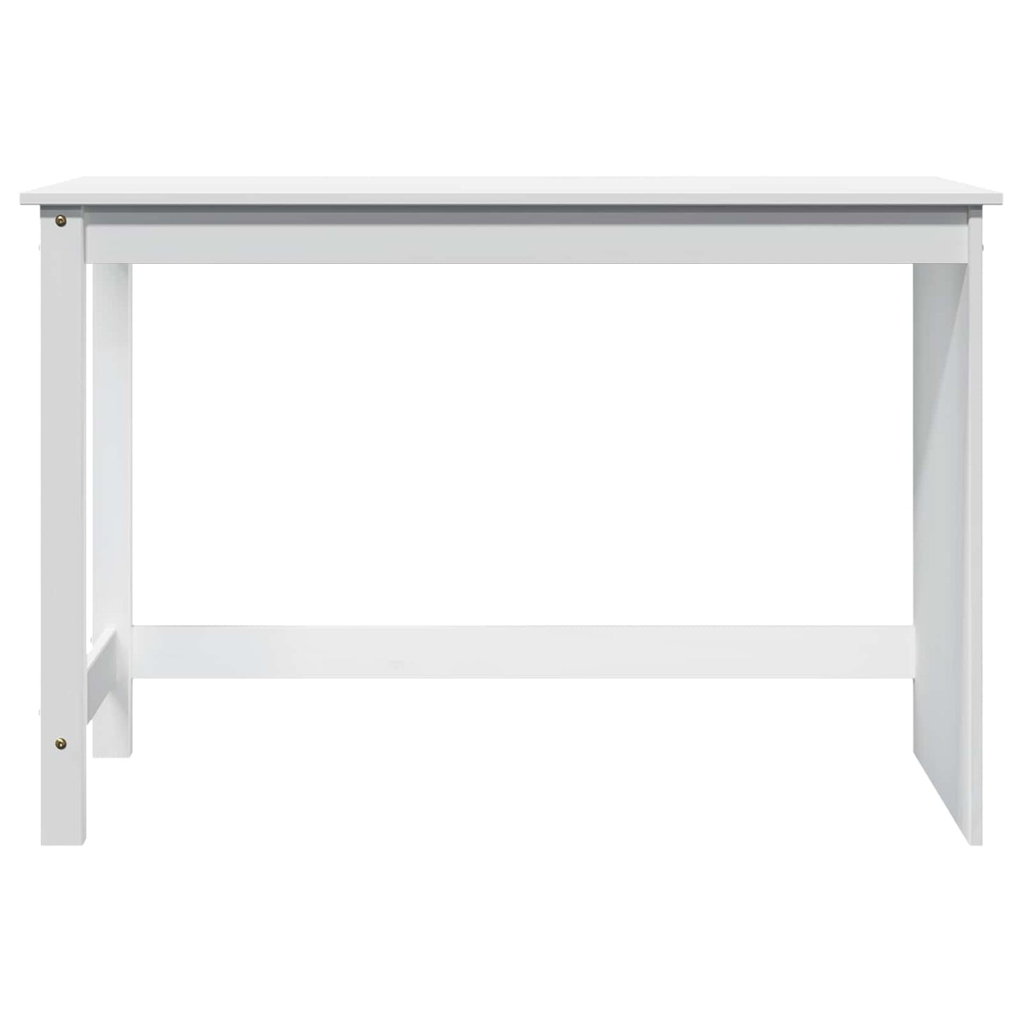 vidaXL Desk White 112 x 50 x 75 cm Solid Pine Wood