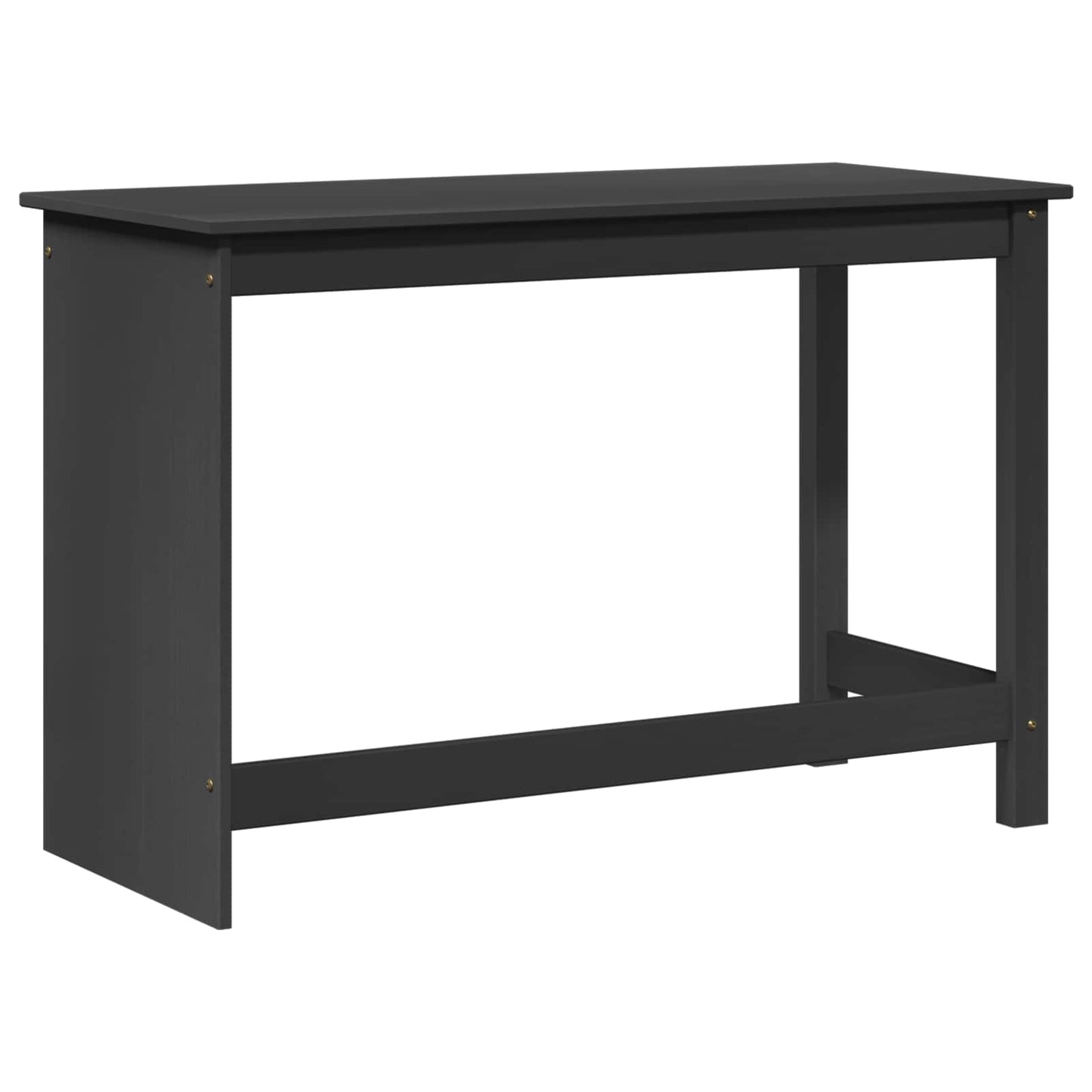 vidaXL Desk Grey 112 x 50 x 75 cm Solid Pine Wood