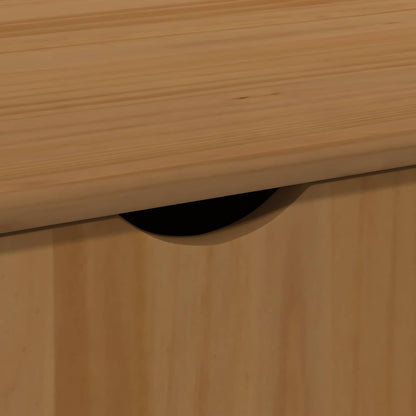 vidaXL Rolling Cabinet Honey Brown 100 x 39 x 65.5 cm Solid Pine Wood
