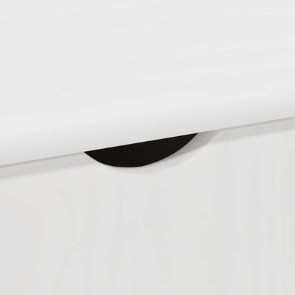 vidaXL Rolling Cabinet White 100 x 39 x 65.5 cm Solid Pine Wood