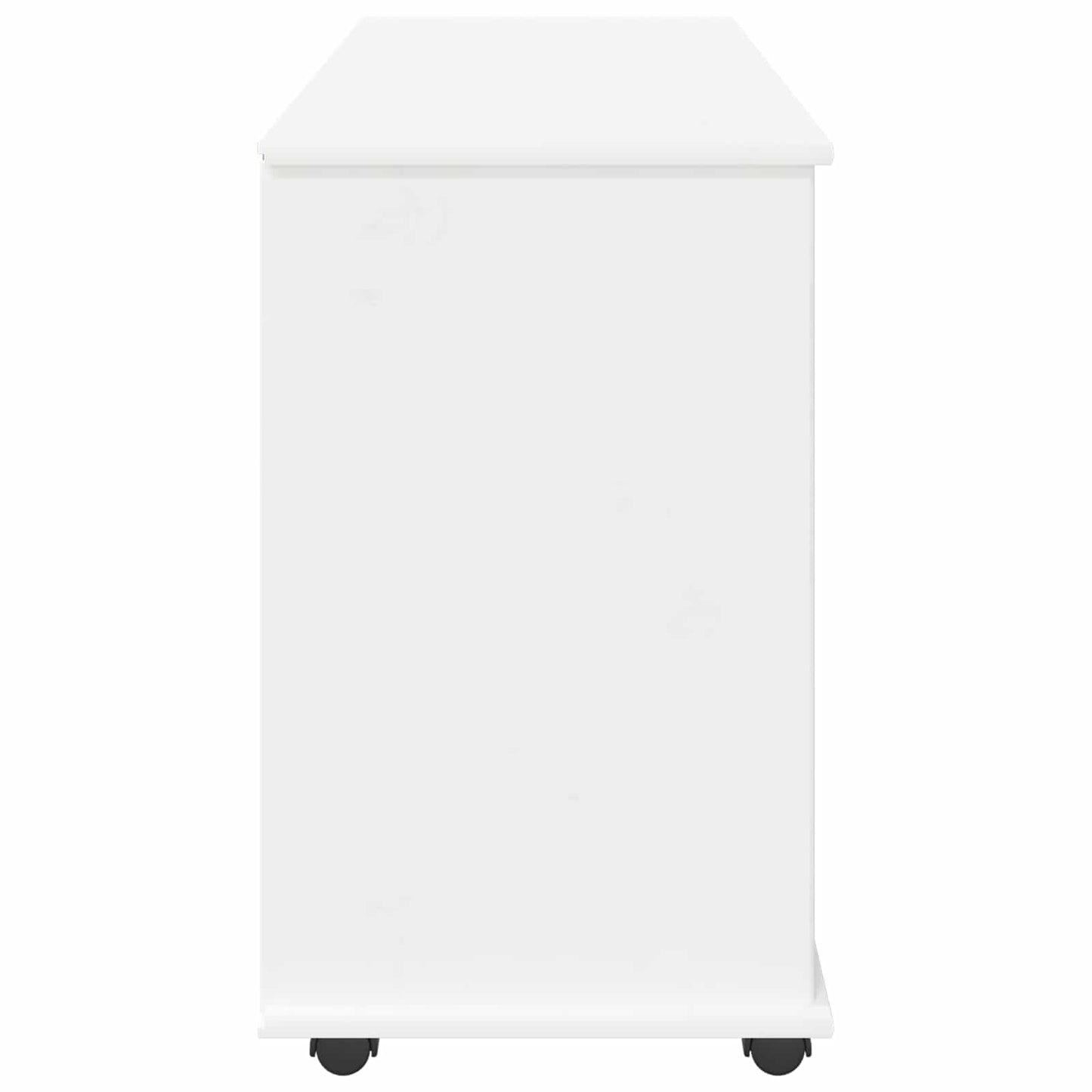 vidaXL Rolling Cabinet White 100 x 39 x 65.5 cm Solid Pine Wood