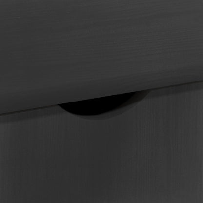vidaXL Rolling Cabinet Grey 100 x 39 x 65.5 cm Solid Pine Wood