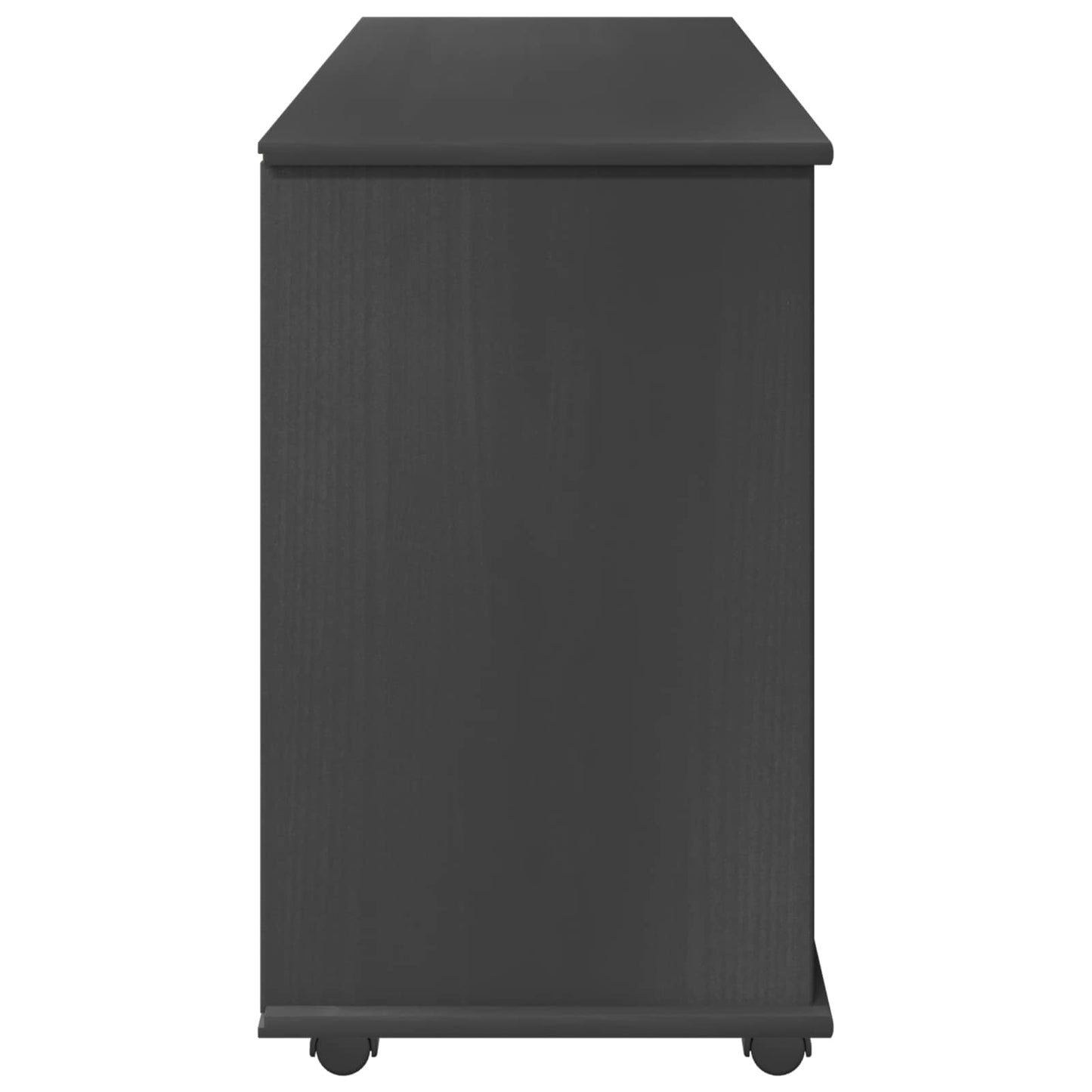 vidaXL Rolling Cabinet Grey 100 x 39 x 65.5 cm Solid Pine Wood