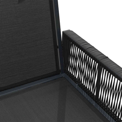vidaXL Garden Chairs 6 pcs Black and Dark Grey Poly Rattan