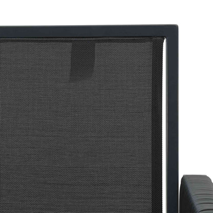 vidaXL Garden Chairs 6 pcs Black and Dark Grey Poly Rattan