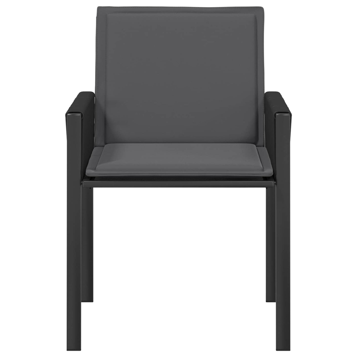 vidaXL Garden Chairs 6 pcs Black and Dark Grey Poly Rattan