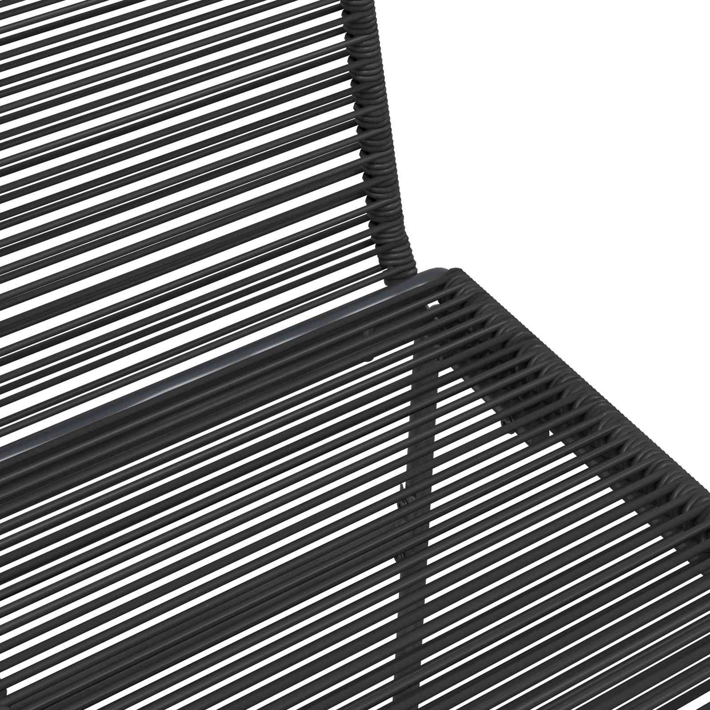 vidaXL Garden Chairs 2 pcs Black 48 x 55 x 89.5 cm Rattan