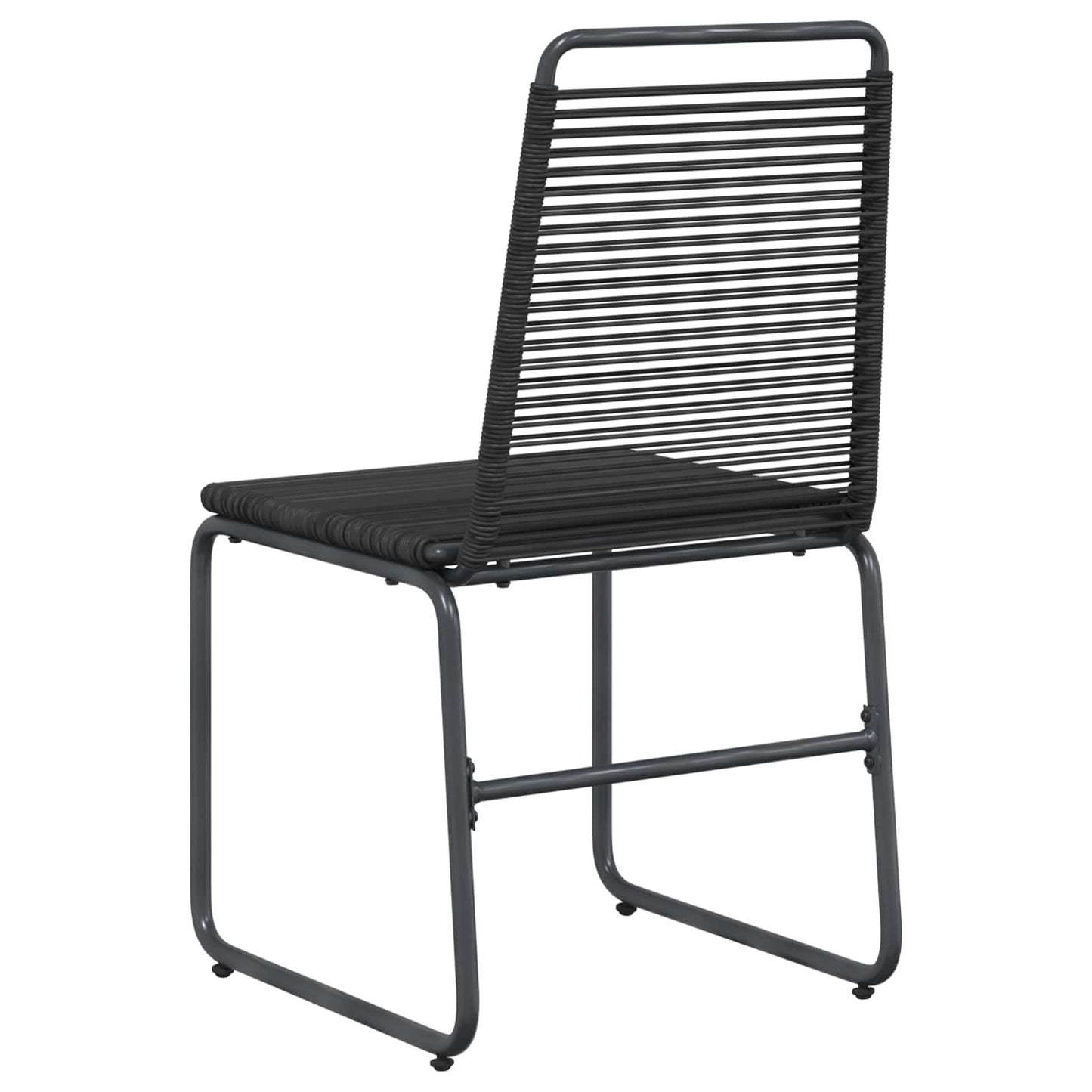 vidaXL Garden Chairs 2 pcs Black 48 x 55 x 89.5 cm Rattan