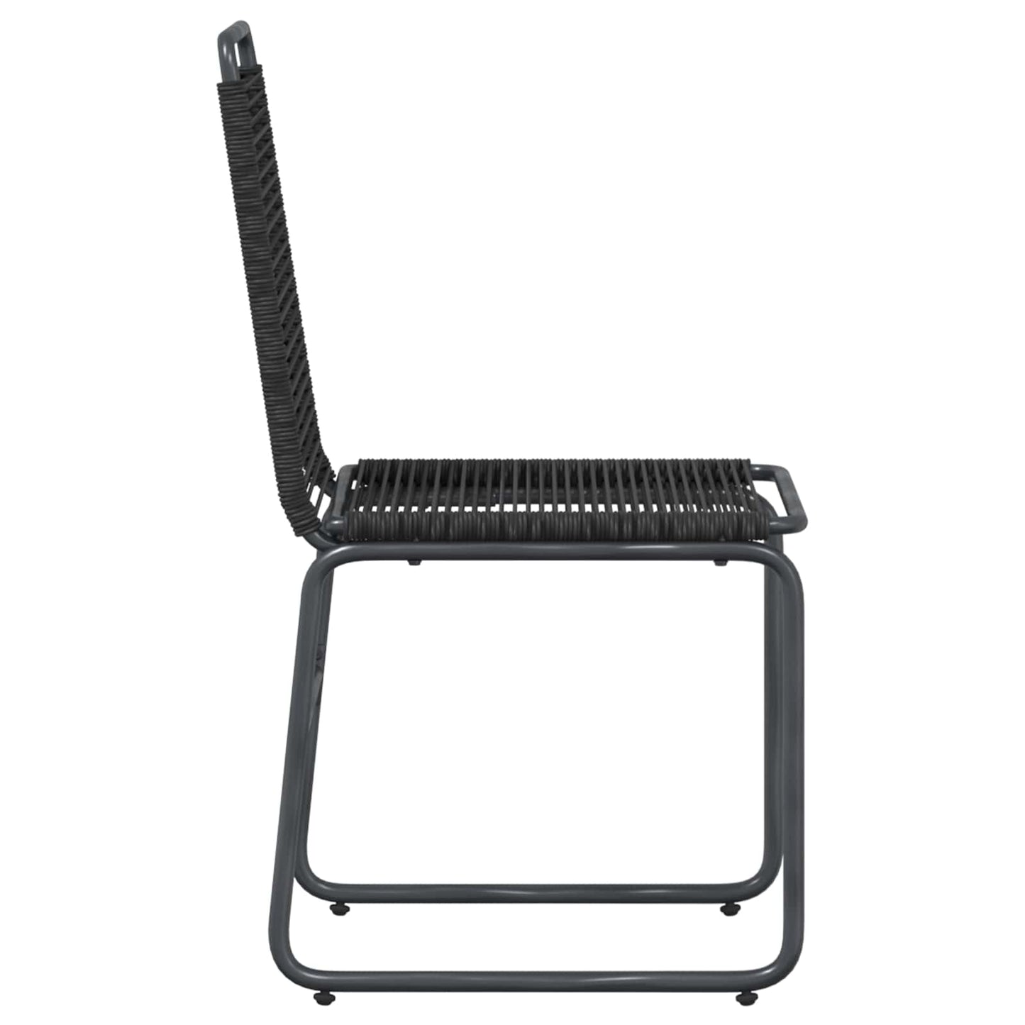 vidaXL Garden Chairs 2 pcs Black 48 x 55 x 89.5 cm Rattan