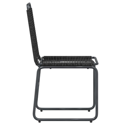 vidaXL Garden Chairs 2 pcs Black 48 x 55 x 89.5 cm Rattan