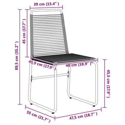 vidaXL Garden Chairs 2 pcs Black 48 x 55 x 89.5 cm Rattan