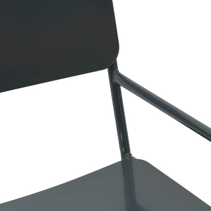 vidaXL Garden Chairs 2 pcs Anthracite 51 x 55 x 81 cm Steel