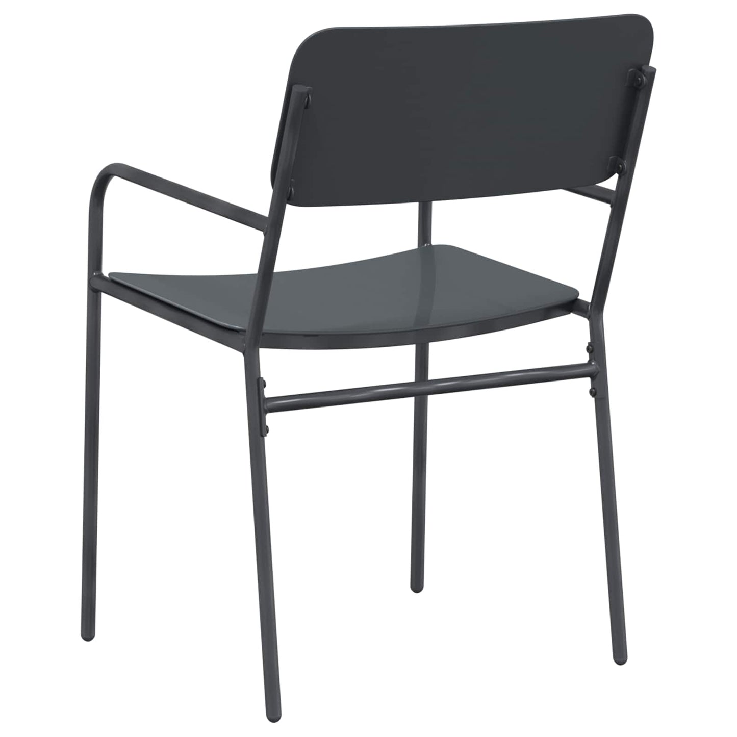 vidaXL Garden Chairs 2 pcs Anthracite 51 x 55 x 81 cm Steel