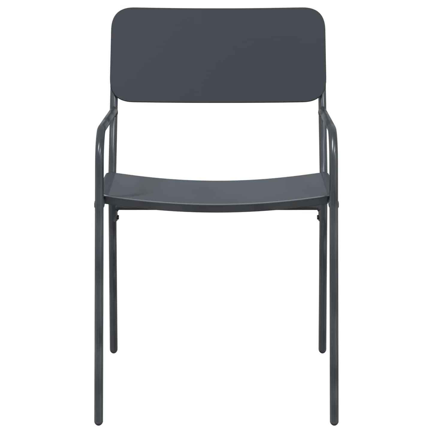 vidaXL Garden Chairs 2 pcs Anthracite 51 x 55 x 81 cm Steel