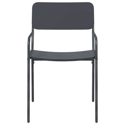 vidaXL Garden Chairs 2 pcs Anthracite 51 x 55 x 81 cm Steel
