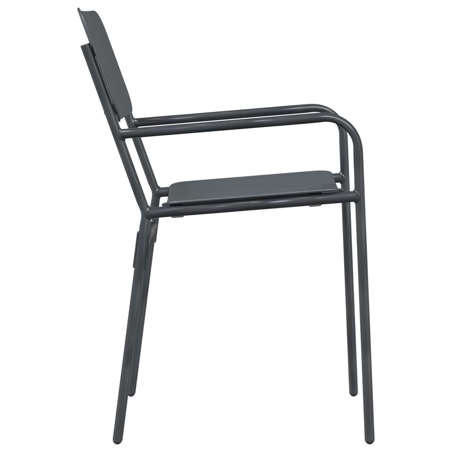vidaXL Garden Chairs 2 pcs Anthracite 51 x 55 x 81 cm Steel