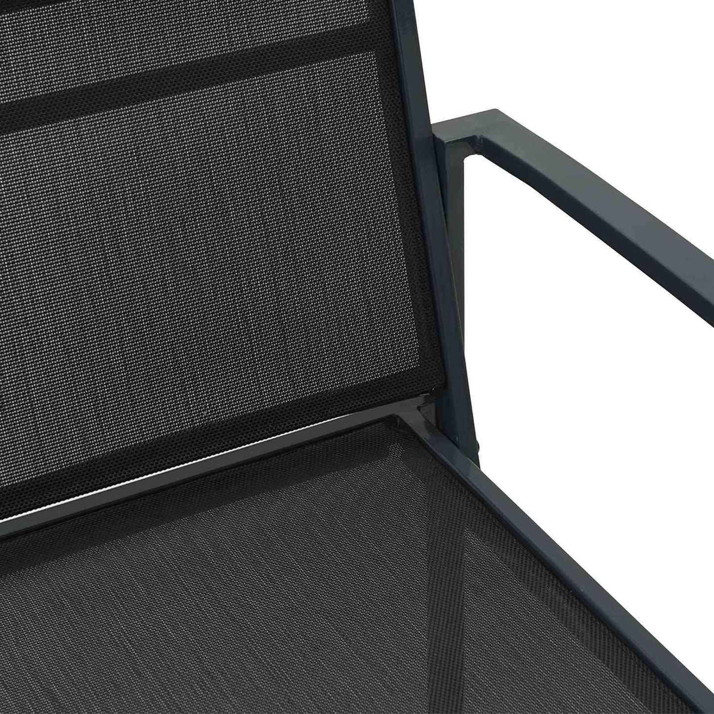 vidaXL Garden Chairs 2 pcs Black and Anthracite 53.5 x 59 x 77 cm