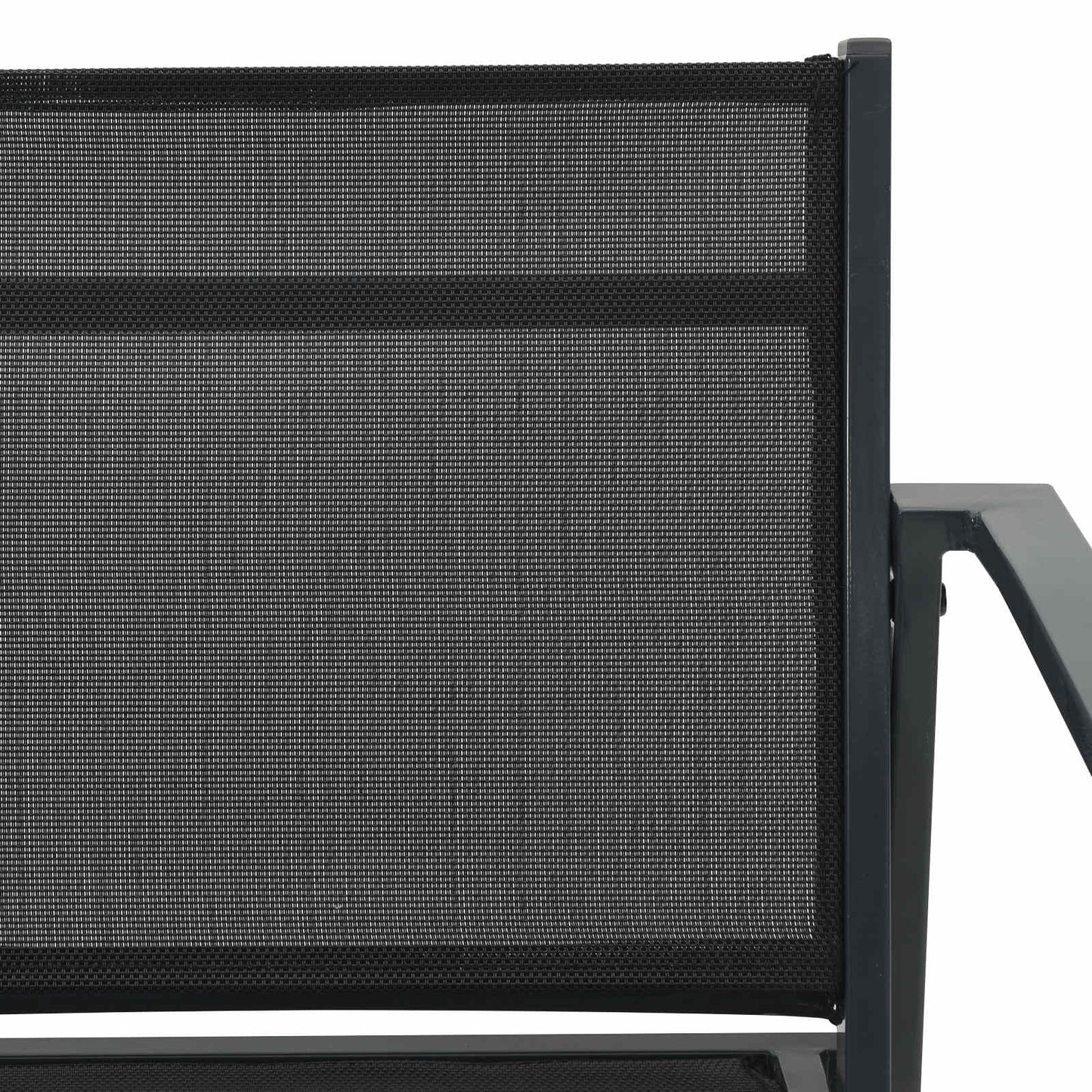 vidaXL Garden Chairs 2 pcs Black and Anthracite 53.5 x 59 x 77 cm