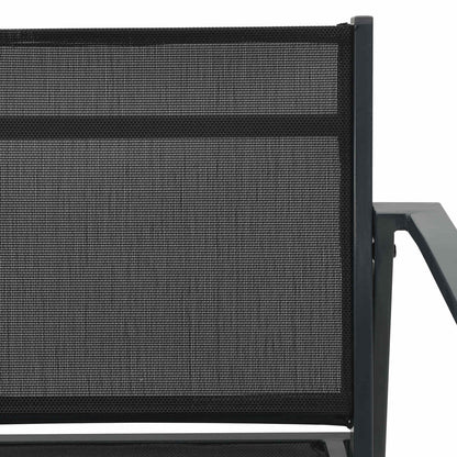 vidaXL Garden Chairs 2 pcs Black and Anthracite 53.5 x 59 x 77 cm