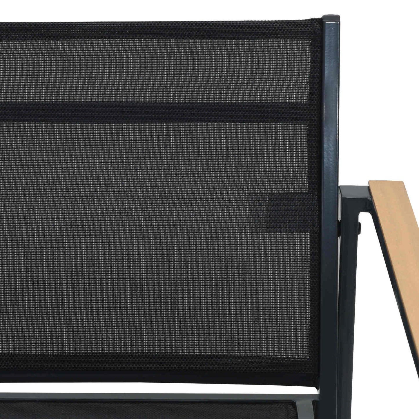 vidaXL Garden Chairs 2 pcs Black and Anthracite 53.5 x 59 x 77 cm