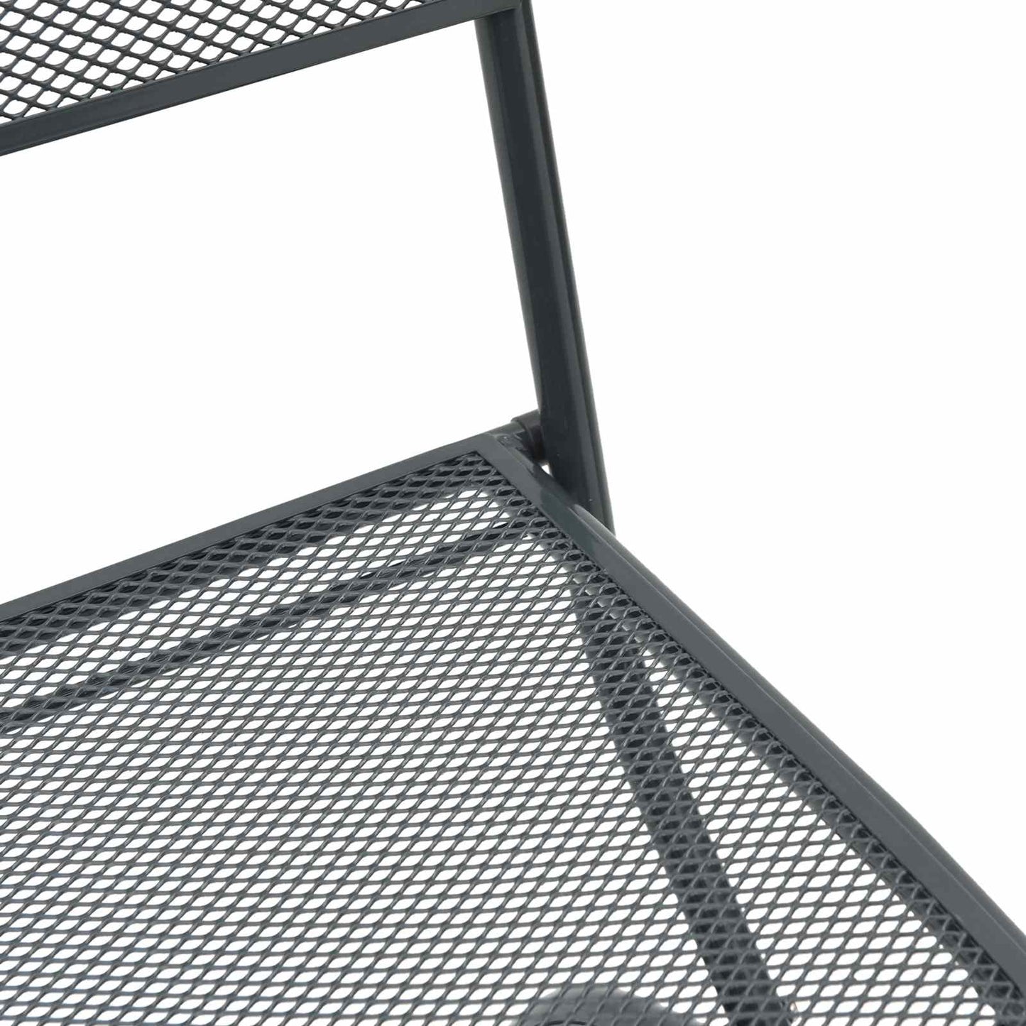 vidaXL Garden Chairs Folding 2 pcs Anthracite 52.5 x 46 x 82 cm Iron