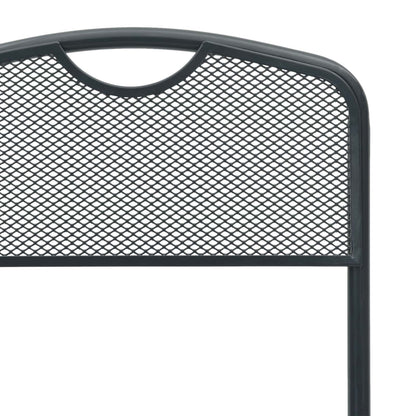 vidaXL Garden Chairs Folding 2 pcs Anthracite 52.5 x 46 x 82 cm Iron