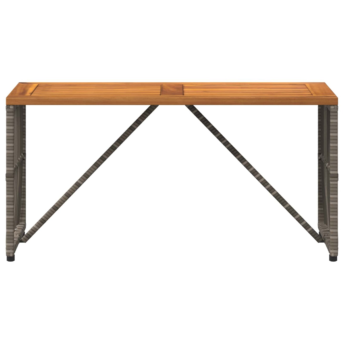 vidaXL Outdoor Table Grey 80 x 40 x 40 cm Steel and Poly Rattan