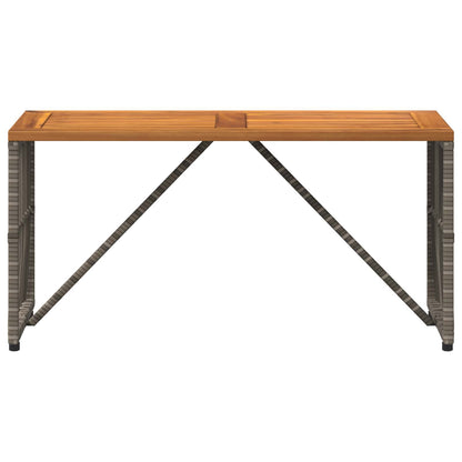 vidaXL Outdoor Table Grey 80 x 40 x 40 cm Steel and Poly Rattan