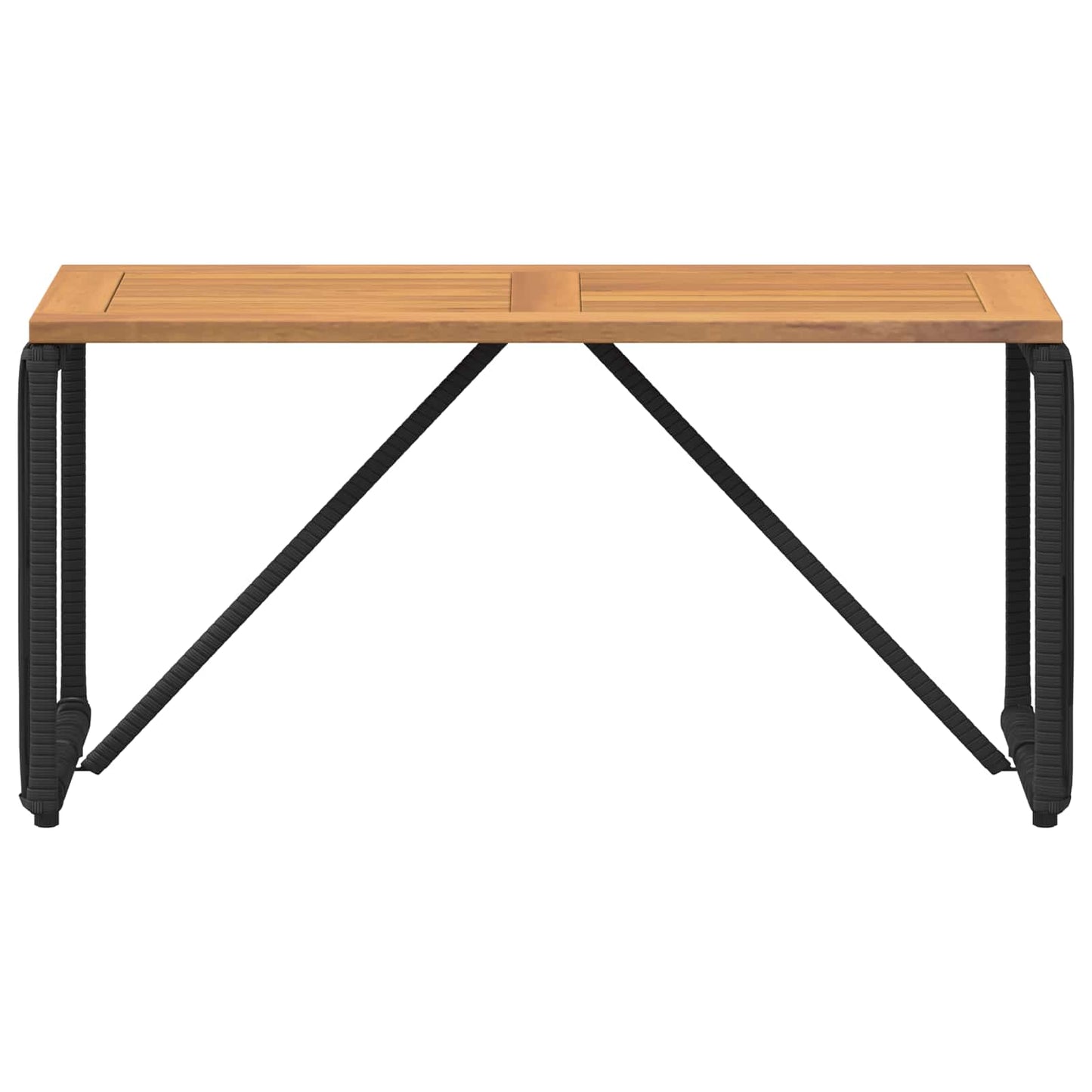 vidaXL Outdoor Table Black and Brown 80 x 40 x 40 cm Poly Rattan