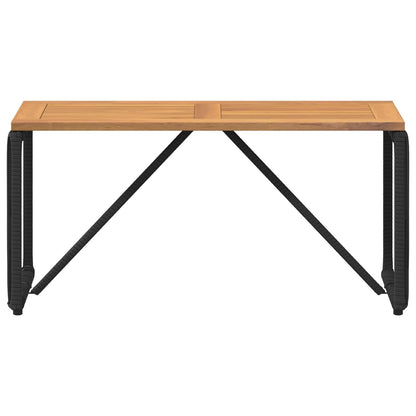 vidaXL Outdoor Table Black and Brown 80 x 40 x 40 cm Poly Rattan