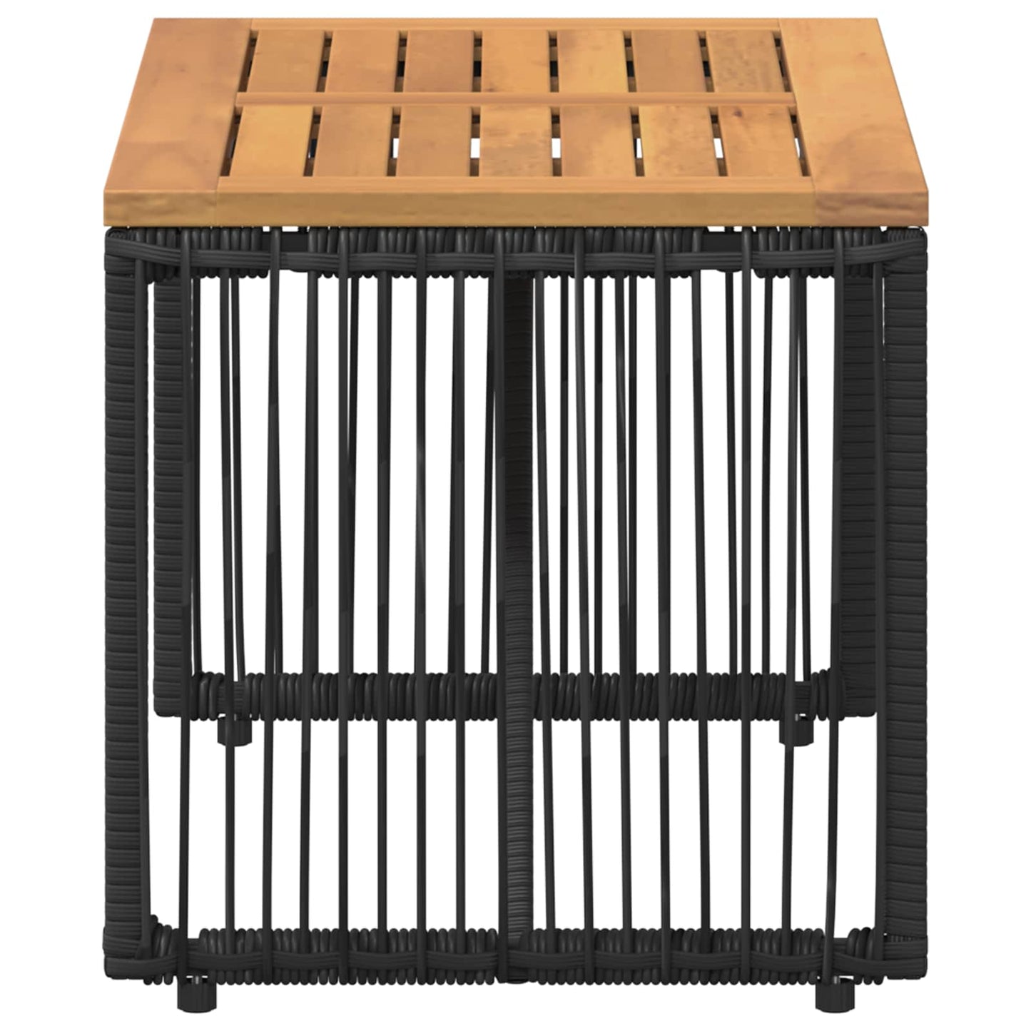 vidaXL Outdoor Table Black and Brown 80 x 40 x 40 cm Poly Rattan