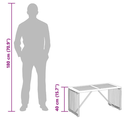 vidaXL Outdoor Table Black and Brown 80 x 40 x 40 cm Poly Rattan