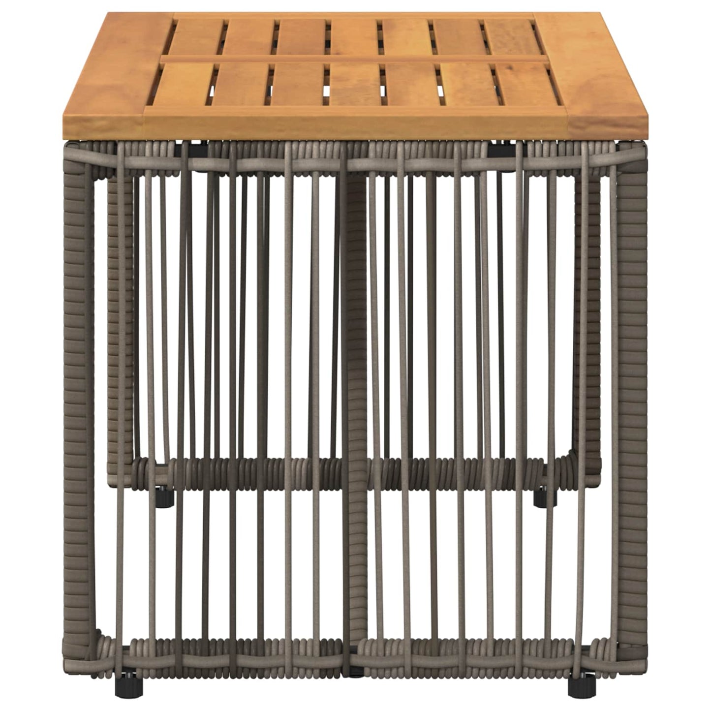 vidaXL Outdoor Table Grey and Brown 80 x 40 x 40 cm Poly Rattan