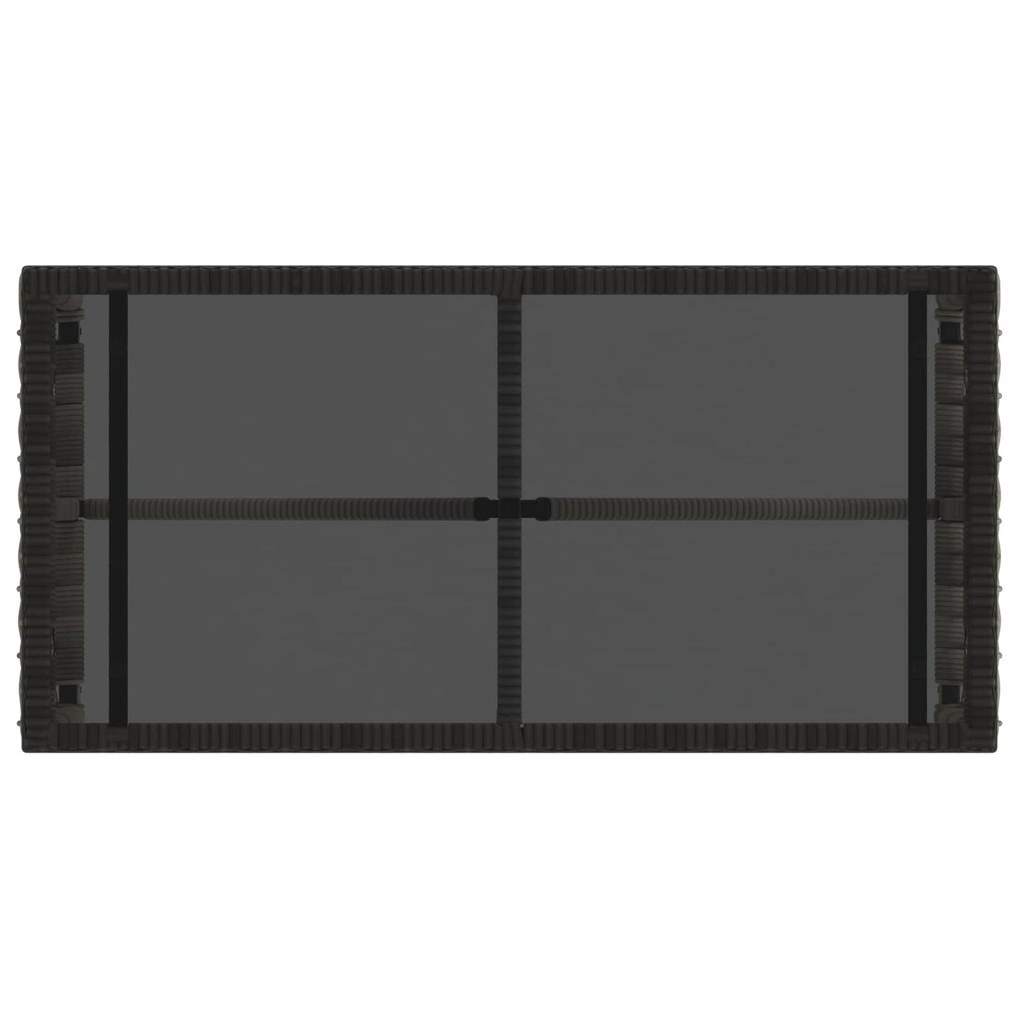 vidaXL Outdoor Table Grey and Black 80 x 40 x 40 cm