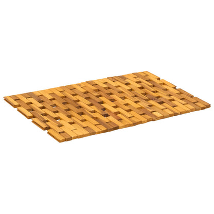 vidaXL Bath Mats 2 pcs Natural 44 x 60 cm Solid Acacia Wood