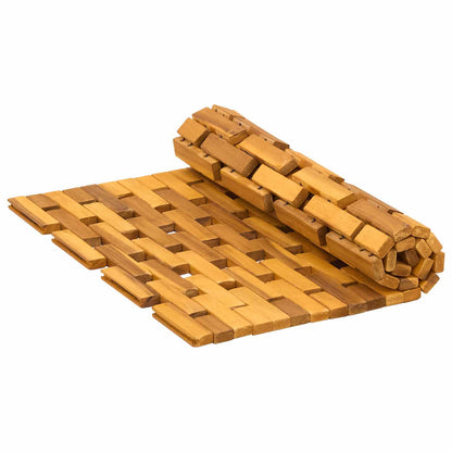vidaXL Bath Mats 2 pcs Natural 44 x 60 cm Solid Acacia Wood