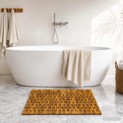 vidaXL Bath Mats Natural 55 x 80 cm Solid Acacia Wood