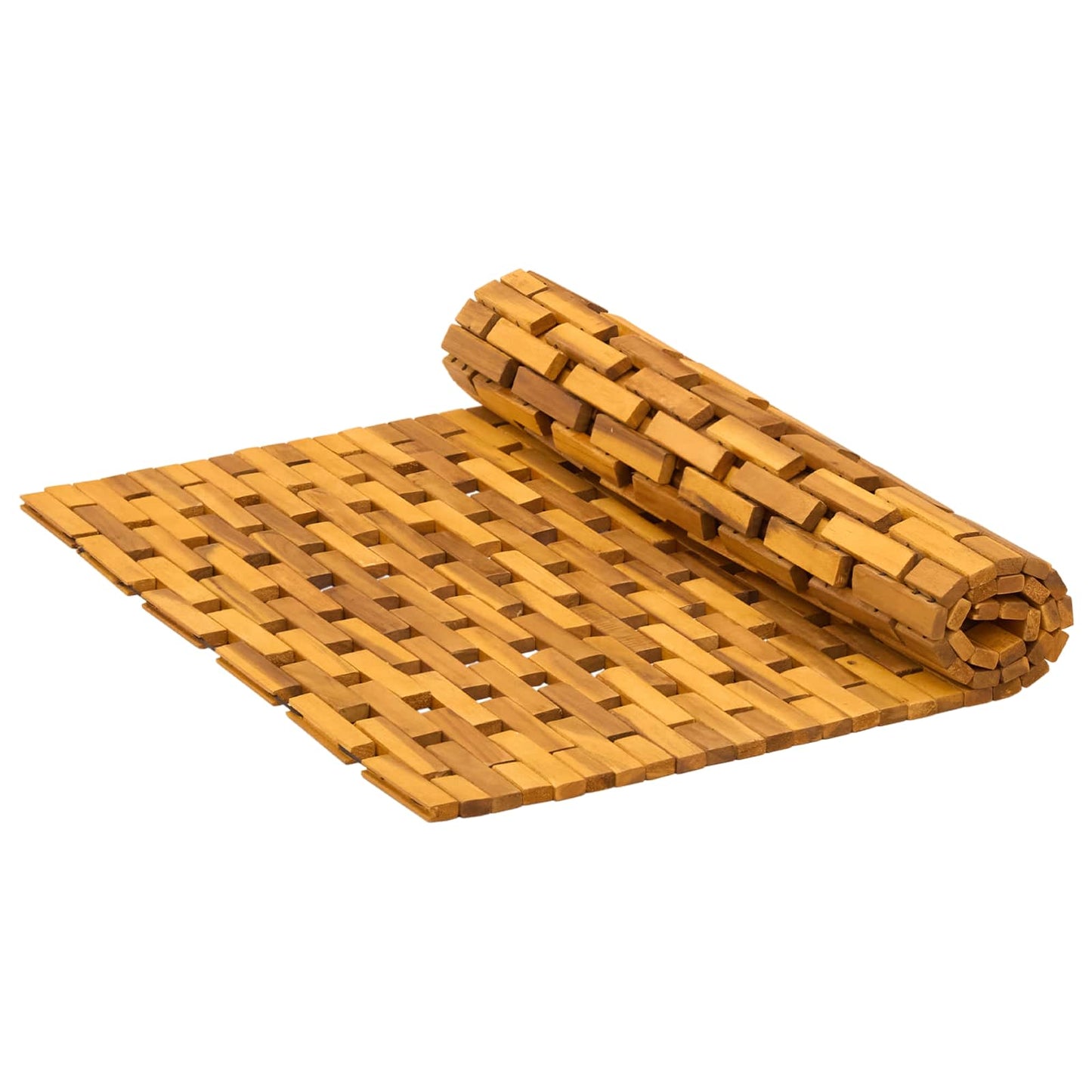 vidaXL Bath Mats Natural 65 x 100 cm Solid Acacia Wood