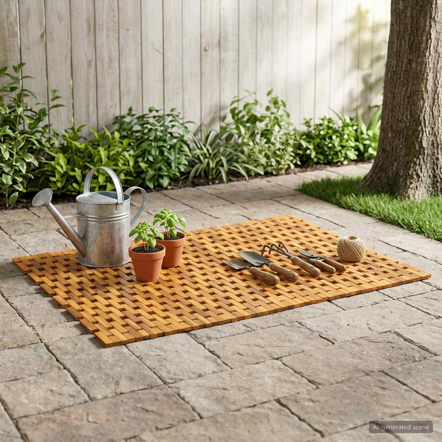 vidaXL Bath Mats Natural 85 x 120 cm Solid Acacia Wood