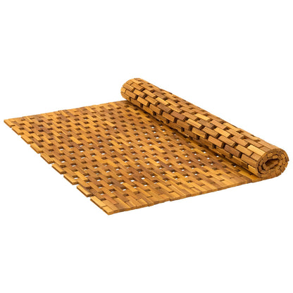 vidaXL Bath Mats Natural 105 x 160 cm Solid Acacia Wood