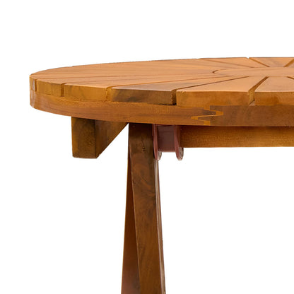 vidaXL Bistro Table Natural Ø45 x 45 cm Solid Acacia Wood