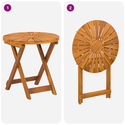 vidaXL Bistro Table Natural Ø45 x 45 cm Solid Acacia Wood