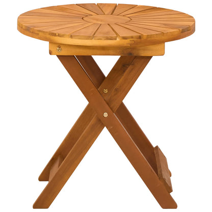 vidaXL Bistro Table Natural Ø45 x 45 cm Solid Acacia Wood