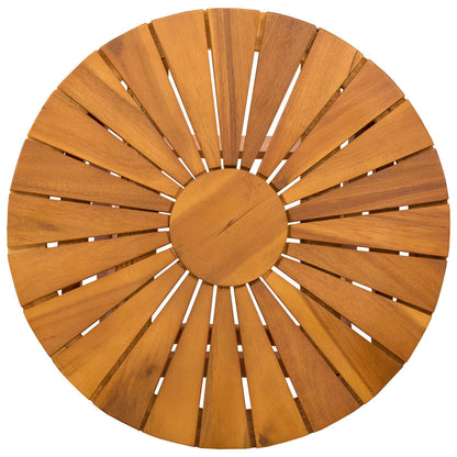 vidaXL Bistro Table Natural Ø45 x 45 cm Solid Acacia Wood