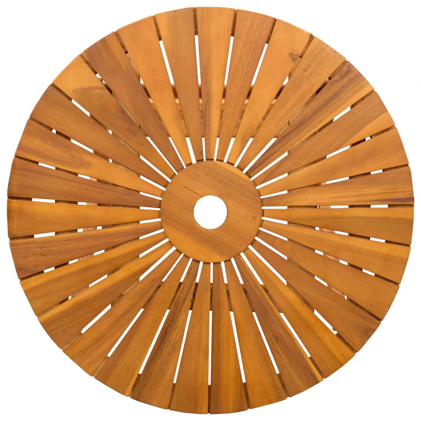 vidaXL Folding Garden Table Natural Ø60 x 75 cm Solid Acacia Wood