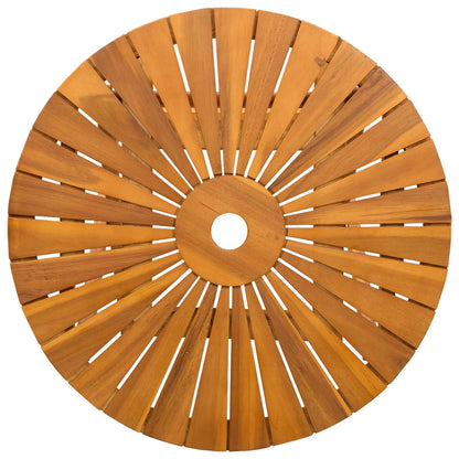 vidaXL Folding Garden Table Natural Ø60 x 75 cm Solid Acacia Wood