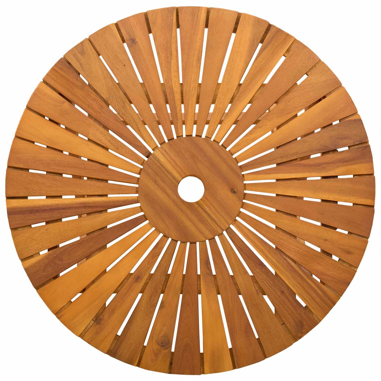 vidaXL Folding Garden Table Natural Ø70 x 75 cm Solid Acacia Wood