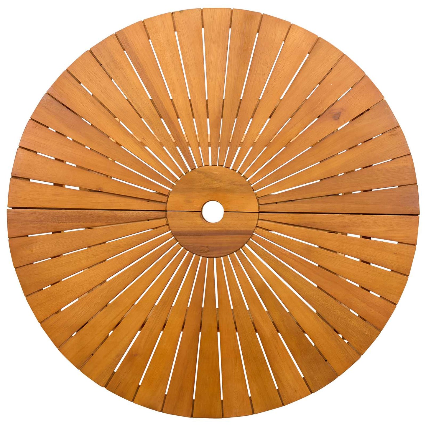 vidaXL Folding Garden Table Natural Ø90 x 75 cm Solid Acacia Wood