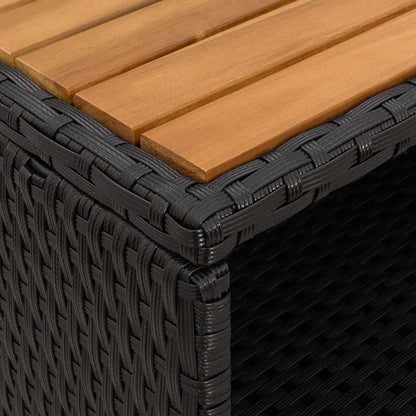vidaXL Cabinet Black 70 x 50 x 87 cm Polyester and Roly Ratten