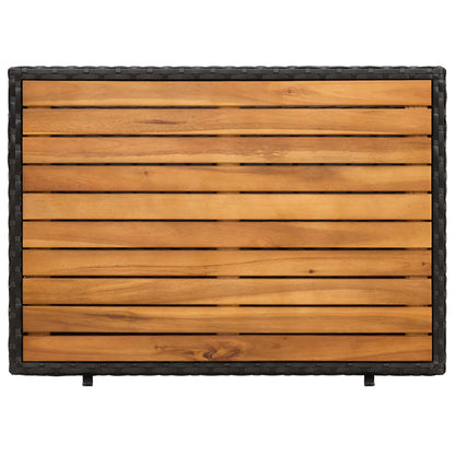 vidaXL Cabinet Black 70 x 50 x 87 cm Polyester and Roly Ratten
